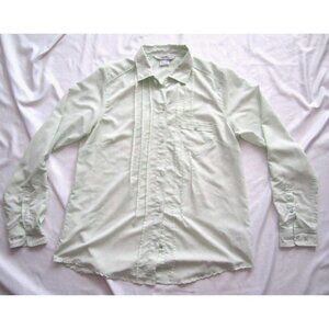 Women Exofficio Long Sleeve Polyester Button Semi See Through Blouse Sz L (WB88)